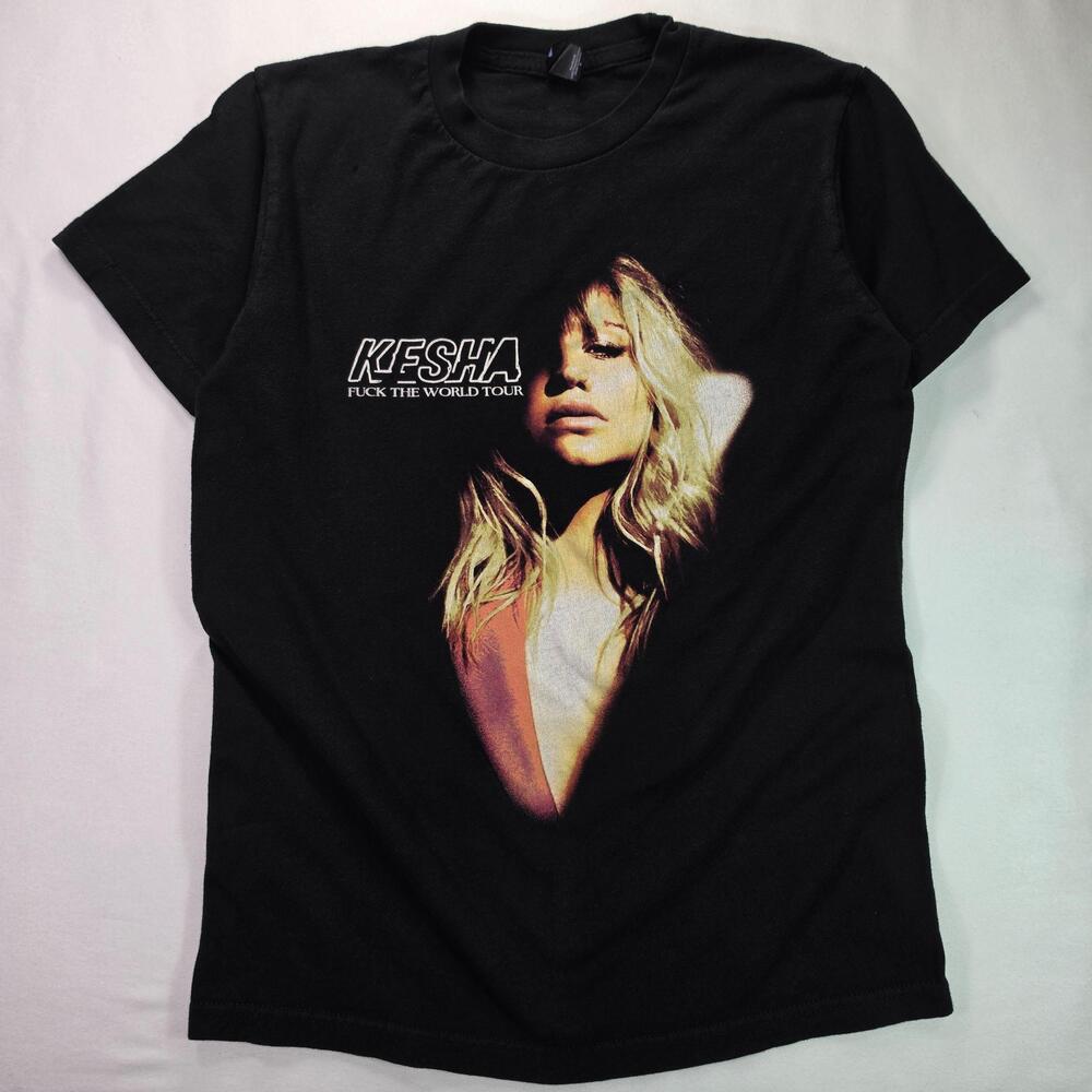 Kesha and the Creepies F*** The World 2016 Tour Merch Tee size S Black T Shirt